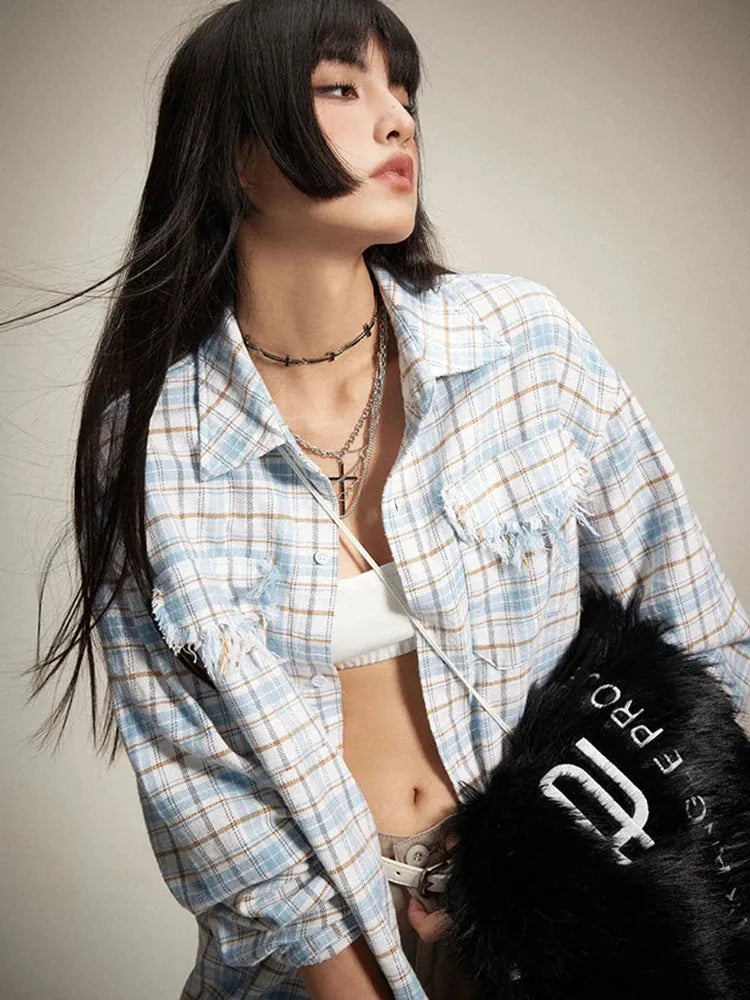 Quick Outfits, Modest Fashion Outfits Ideas Distressed Plaid Shirt Quick Outfits, Modest Fashion Outfits Ideas Distressed Plaid Shirt