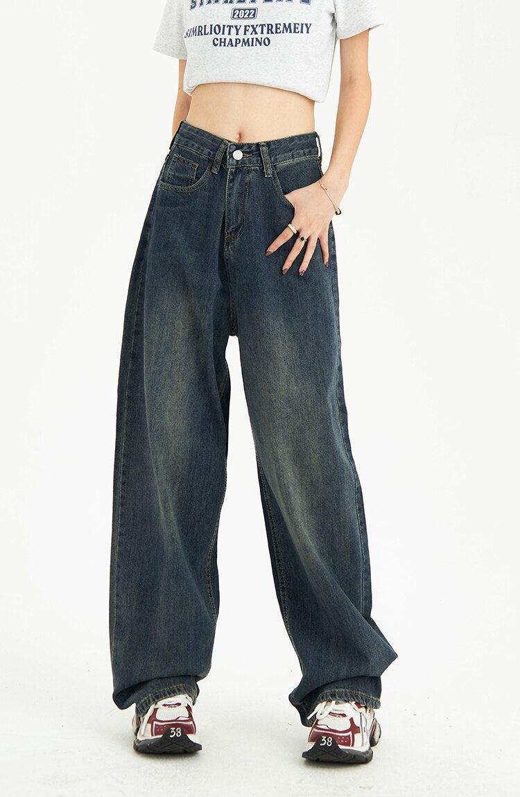 Quick Outfits, Modest Fashion Outfits Ideas Distressed Pockets Wide Leg Baggy Jeans Quick Outfits, Modest Fashion Outfits Ideas Distressed Pockets Wide Leg Baggy Jeans