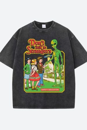 Quick Outfits, Modest Fashion Outfits Ideas Don't Talk To Strangers Tee