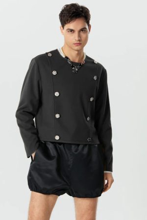 Quick Outfits, Modest Fashion Outfits Ideas Double Breasted O-Neck Jacket