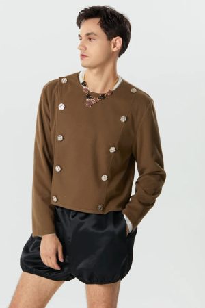 Quick Outfits, Modest Fashion Outfits Ideas Double Breasted O-Neck Jacket