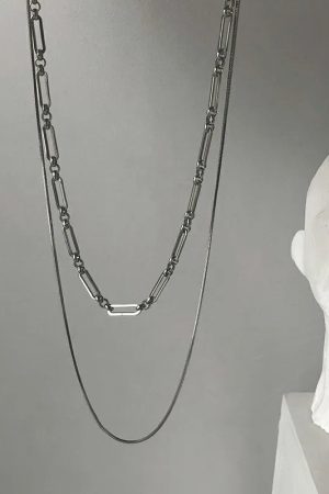 Quick Outfits, Modest Fashion Outfits Ideas Double Chain Necklace