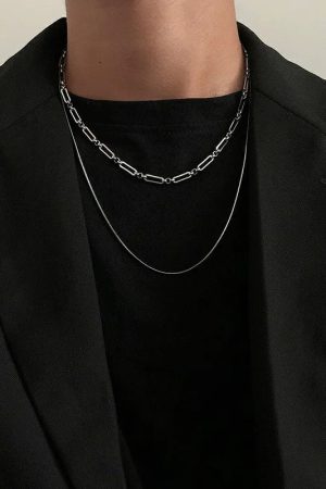 Quick Outfits, Modest Fashion Outfits Ideas Double Chain Necklace