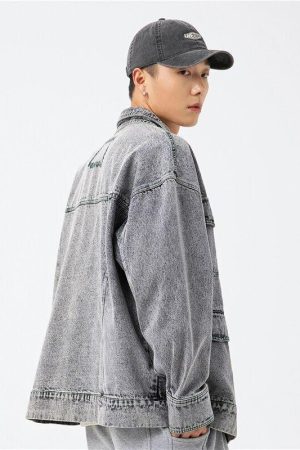 Quick Outfits, Modest Fashion Outfits Ideas Double-Collared Denim Jacket