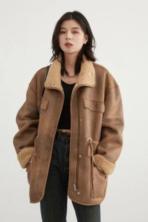 Quick Outfits, Modest Fashion Outfits Ideas Double Faced Faux Leather Jacket