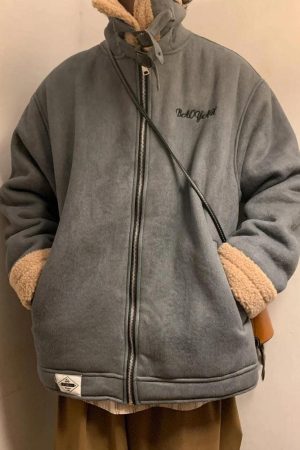 Quick Outfits, Modest Fashion Outfits Ideas Double-Faced Zip-Up Jacket