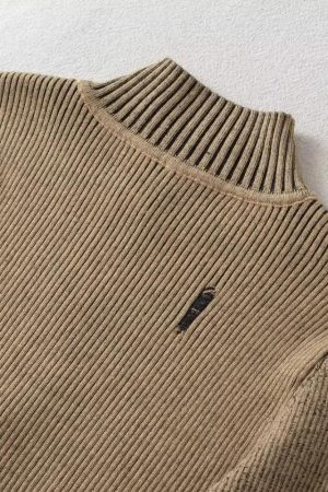 Quick Outfits, Modest Fashion Outfits Ideas Double Zip-Up Distressed Corduroy Cardigan