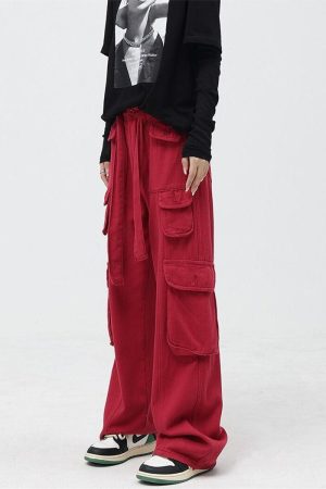 Quick Outfits, Modest Fashion Outfits Ideas Drawstring Belt Cargo Pants