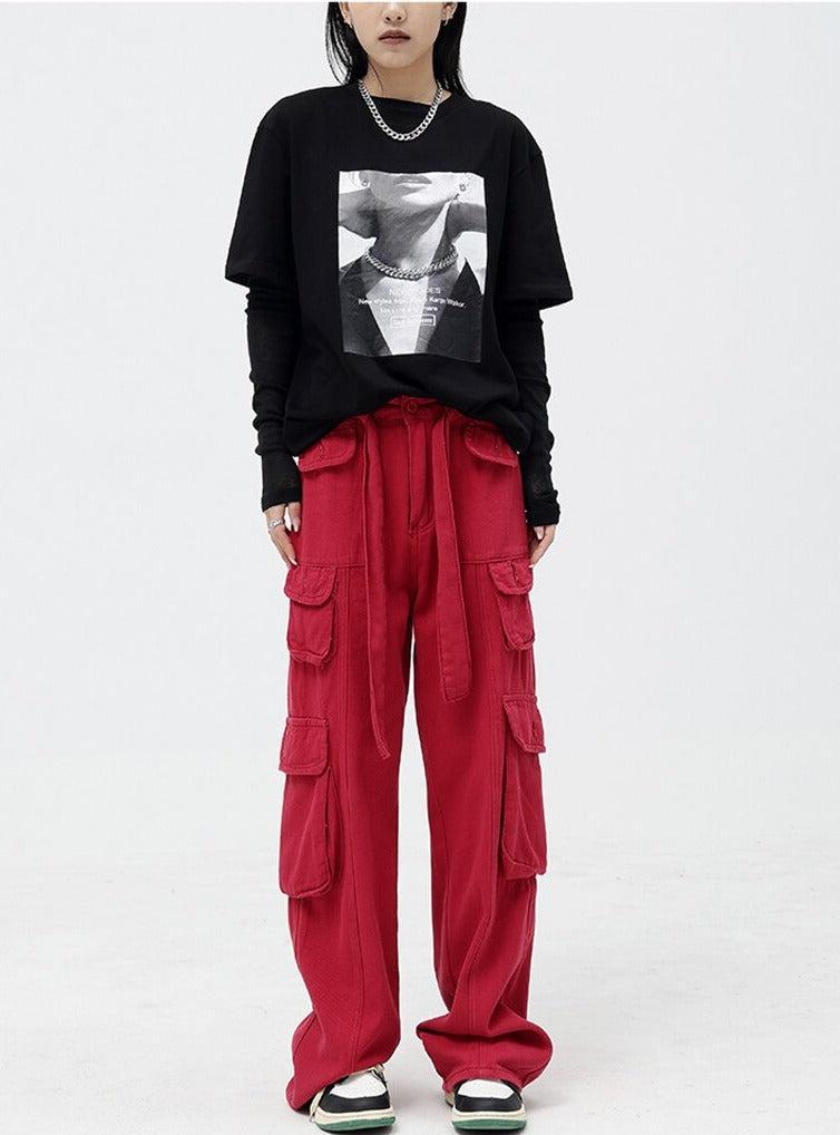 Quick Outfits, Modest Fashion Outfits Ideas Drawstring Belt Cargo Pants Quick Outfits, Modest Fashion Outfits Ideas Drawstring Belt Cargo Pants