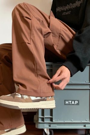 Quick Outfits, Modest Fashion Outfits Ideas Drawstring Cargo Parachute Pants