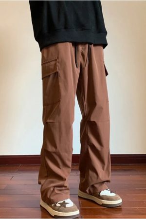 Quick Outfits, Modest Fashion Outfits Ideas Drawstring Cargo Parachute Pants