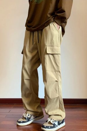 Quick Outfits, Modest Fashion Outfits Ideas Drawstring Cargo Parachute Pants