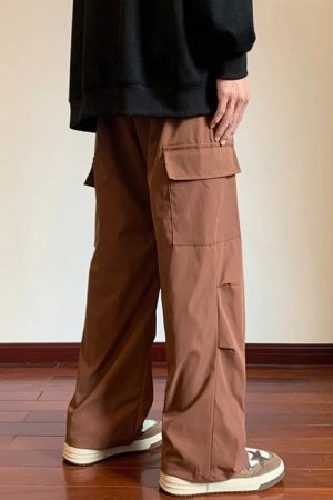 Quick Outfits, Modest Fashion Outfits Ideas Drawstring Cargo Parachute Pants
