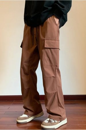 Quick Outfits, Modest Fashion Outfits Ideas Drawstring Cargo Parachute Pants