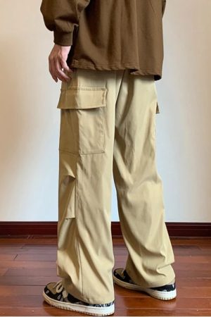 Quick Outfits, Modest Fashion Outfits Ideas Drawstring Cargo Parachute Pants