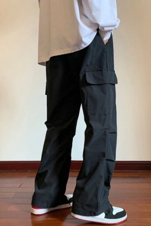 Quick Outfits, Modest Fashion Outfits Ideas Drawstring Cargo Parachute Pants