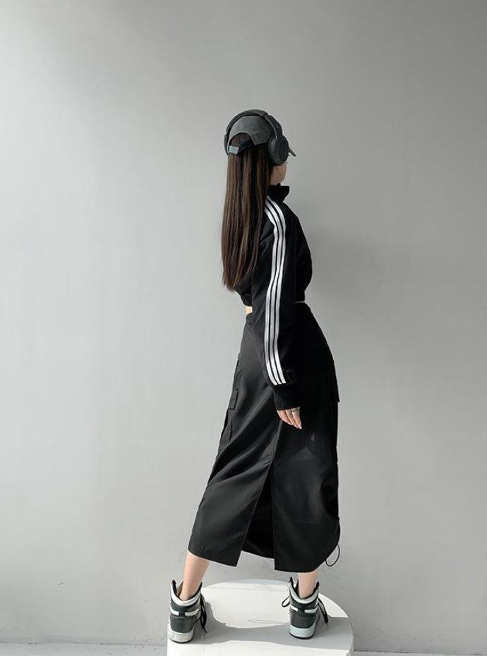 Quick Outfits, Modest Fashion Outfits Ideas Drawstring Parachute Midi Skirt Quick Outfits, Modest Fashion Outfits Ideas Drawstring Parachute Midi Skirt