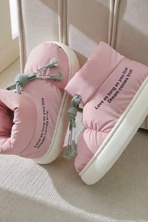 Quick Outfits, Modest Fashion Outfits Ideas Drawstring Puffer Slippers