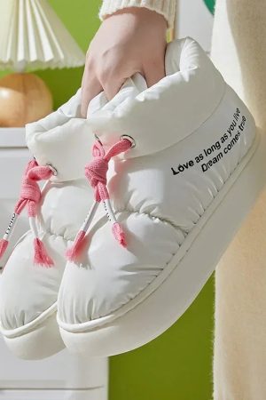 Quick Outfits, Modest Fashion Outfits Ideas Drawstring Puffer Slippers