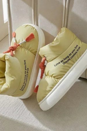 Quick Outfits, Modest Fashion Outfits Ideas Drawstring Puffer Slippers