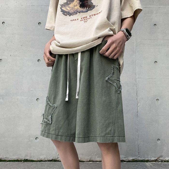 Quick Outfits, Modest Fashion Outfits Ideas Drawstring Star Embroidered Shorts Quick Outfits, Modest Fashion Outfits Ideas Drawstring Star Embroidered Shorts