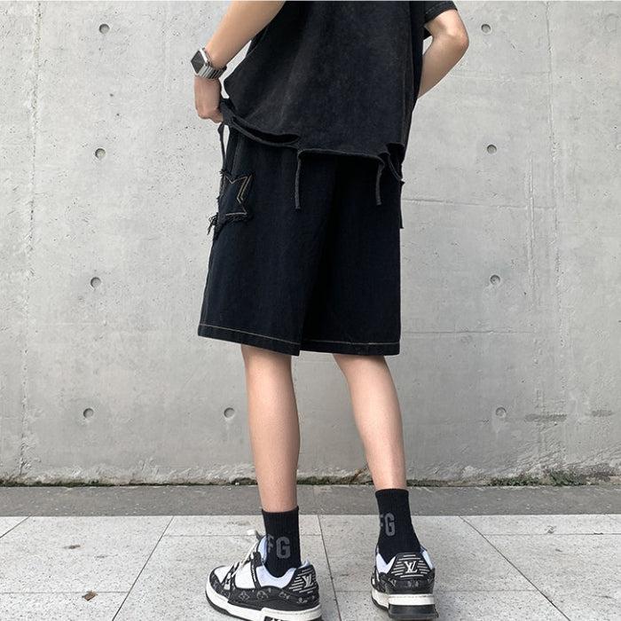 Quick Outfits, Modest Fashion Outfits Ideas Drawstring Star Embroidered Shorts Quick Outfits, Modest Fashion Outfits Ideas Drawstring Star Embroidered Shorts