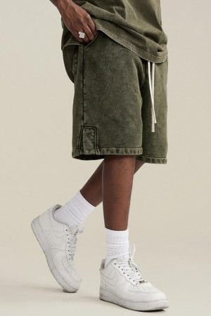 Quick Outfits, Modest Fashion Outfits Ideas Drawstring Waist Loose Shorts