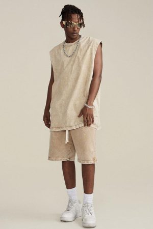 Quick Outfits, Modest Fashion Outfits Ideas Drawstring Waist Loose Shorts