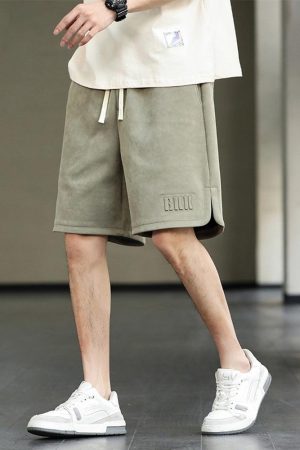 Quick Outfits, Modest Fashion Outfits Ideas Drawstring Waist Oversize Sweatshort