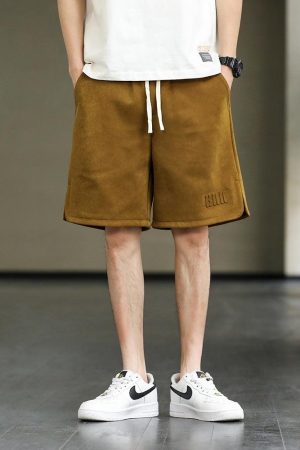 Quick Outfits, Modest Fashion Outfits Ideas Drawstring Waist Oversize Sweatshort