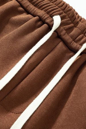 Quick Outfits, Modest Fashion Outfits Ideas Drawstring Waist Oversize Sweatshort