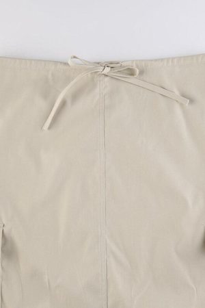 Quick Outfits, Modest Fashion Outfits Ideas Drawstring Waist Parachute Maxi Skirt