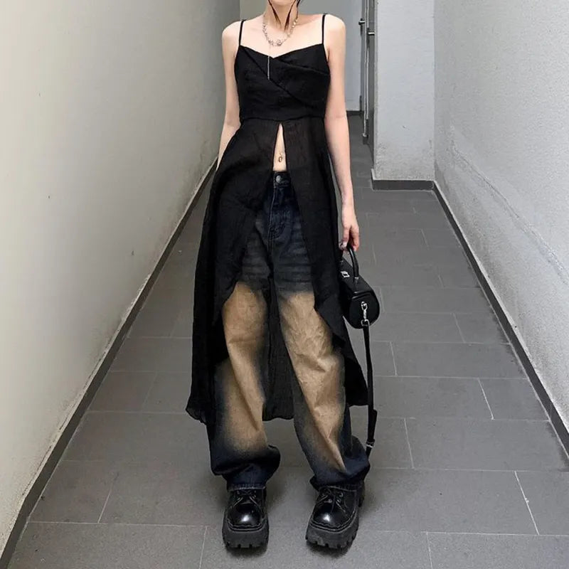 Quick Outfits, Modest Fashion Outfits Ideas Dress-Like Strap Top Quick Outfits, Modest Fashion Outfits Ideas Dress-Like Strap Top