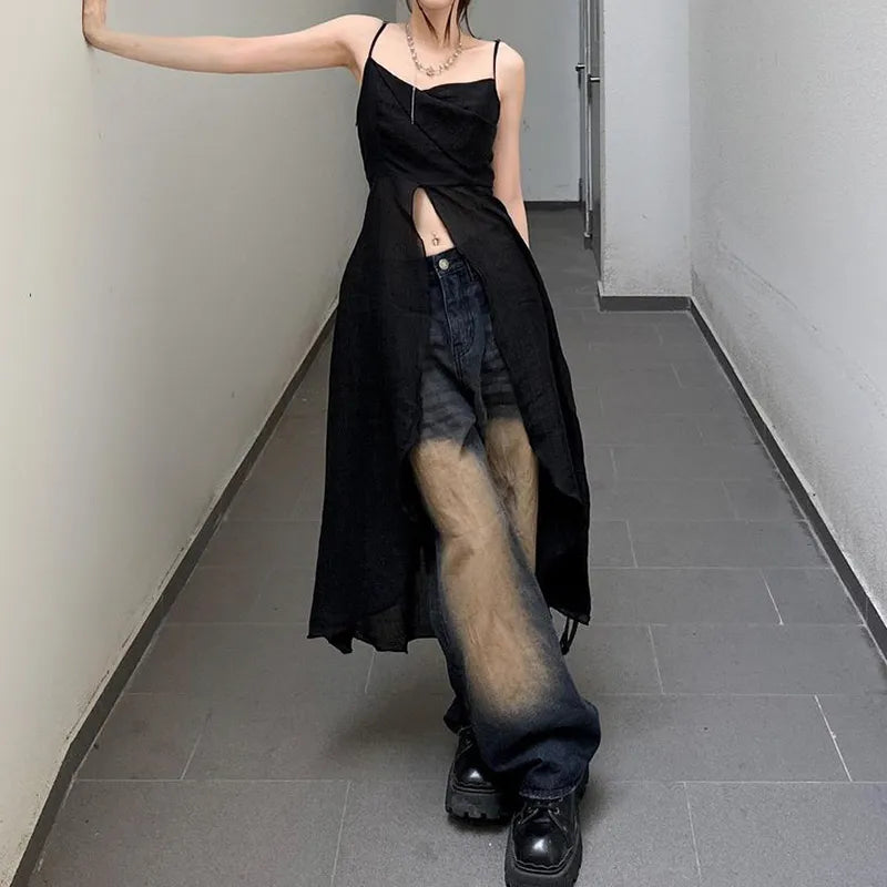 Quick Outfits, Modest Fashion Outfits Ideas Dress-Like Strap Top Quick Outfits, Modest Fashion Outfits Ideas Dress-Like Strap Top