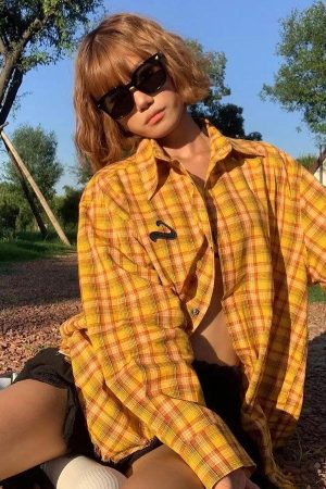 Quick Outfits, Modest Fashion Outfits Ideas Embroidered Tasseled Plaid Shirt