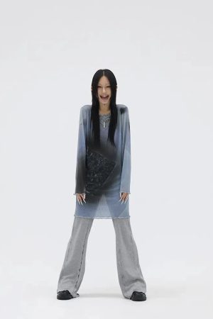 Quick Outfits, Modest Fashion Outfits Ideas Extra Long Mesh Top