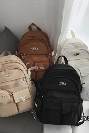 Quick Outfits, Modest Fashion Outfits Ideas Extra Pockets Casual School Backpack