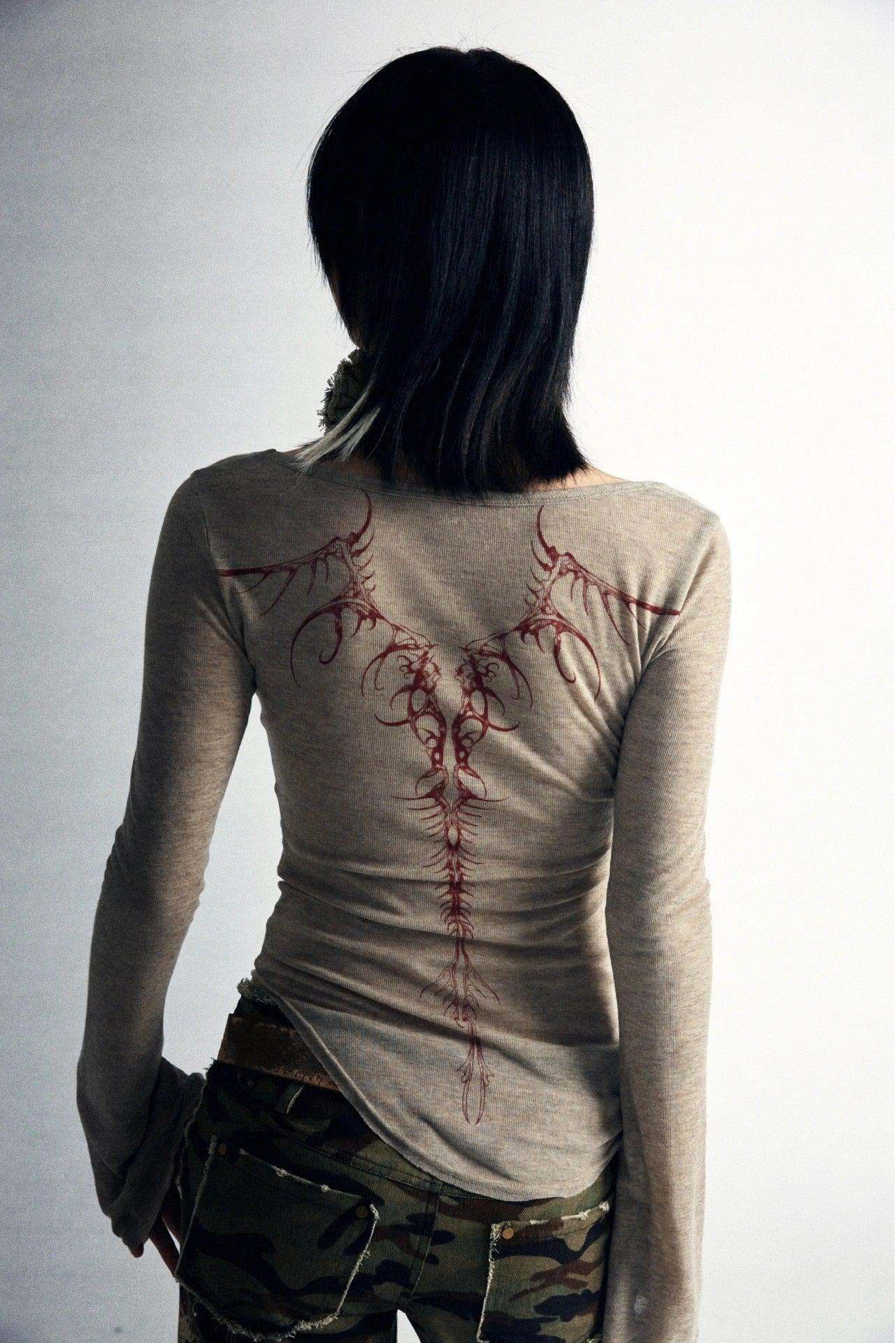 Quick Outfits, Modest Fashion Outfits Ideas Fairy Grunge Back Print Top