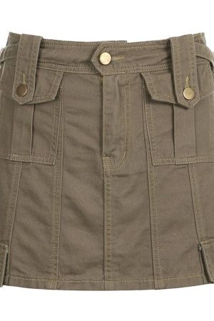 Quick Outfits, Modest Fashion Outfits Ideas Fairy Grunge Cargo Mini Skirt