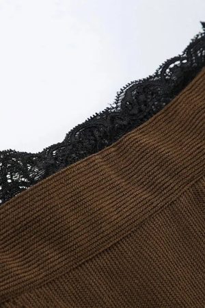 Quick Outfits, Modest Fashion Outfits Ideas Fairy Grunge Corduroy Midi Skirt