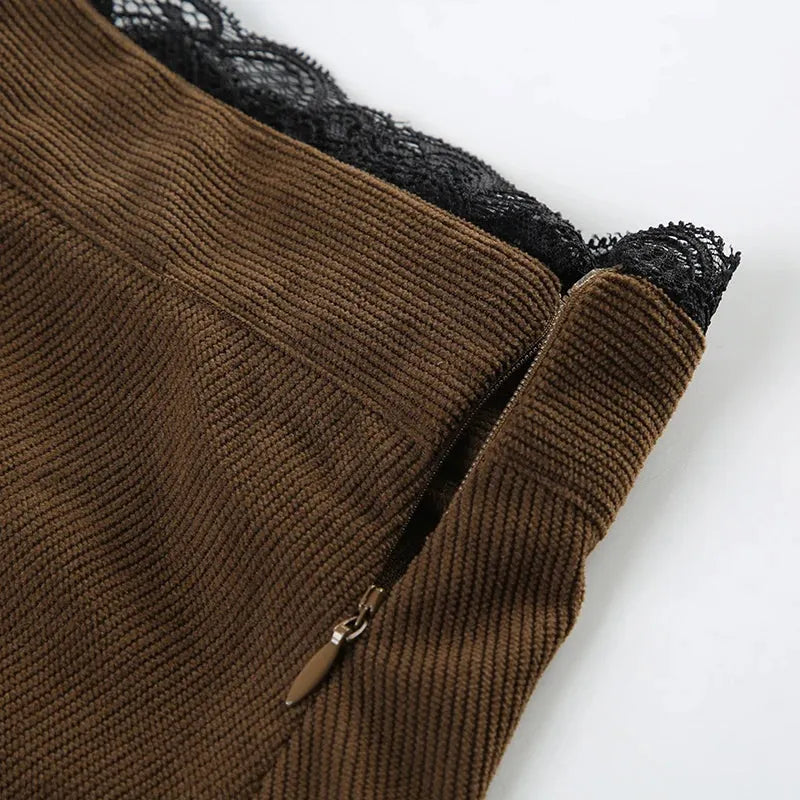 Quick Outfits, Modest Fashion Outfits Ideas Fairy Grunge Corduroy Midi Skirt Quick Outfits, Modest Fashion Outfits Ideas Fairy Grunge Corduroy Midi Skirt