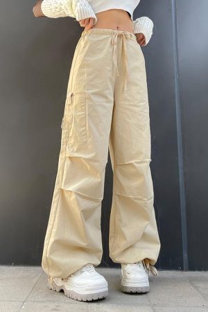 Quick Outfits, Modest Fashion Outfits Ideas Fairy Grunge Drawstring Parachute Pants