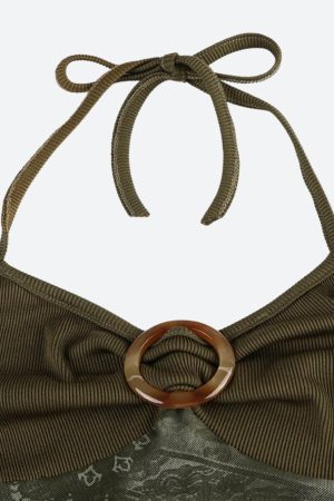 Quick Outfits, Modest Fashion Outfits Ideas Fairy Grunge Floral Halter Neck Top