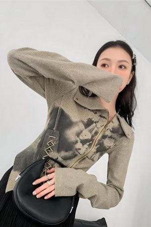 Quick Outfits, Modest Fashion Outfits Ideas Fairy Grunge Lace Up Asymmetric Cardigan