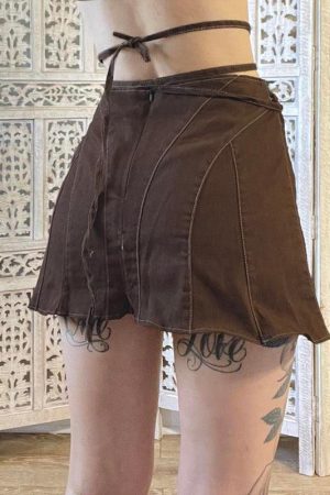 Quick Outfits, Modest Fashion Outfits Ideas Fairy Grunge Lace Up Mini Skort