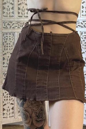 Quick Outfits, Modest Fashion Outfits Ideas Fairy Grunge Lace Up Mini Skort