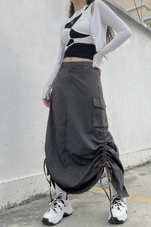 Quick Outfits, Modest Fashion Outfits Ideas Fairy Grunge Parachute Maxi Skirt