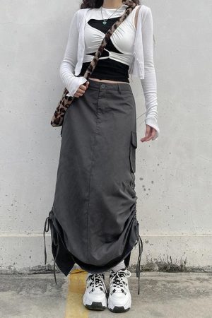 Quick Outfits, Modest Fashion Outfits Ideas Fairy Grunge Parachute Maxi Skirt