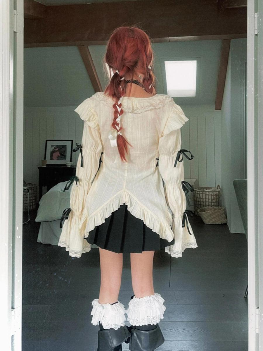 Quick Outfits, Modest Fashion Outfits Ideas Fairy Grunge Ruffled Lace Up Blouse Quick Outfits, Modest Fashion Outfits Ideas Fairy Grunge Ruffled Lace Up Blouse