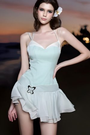 Quick Outfits, Modest Fashion Outfits Ideas Fairycore Butterfly Mini Dress